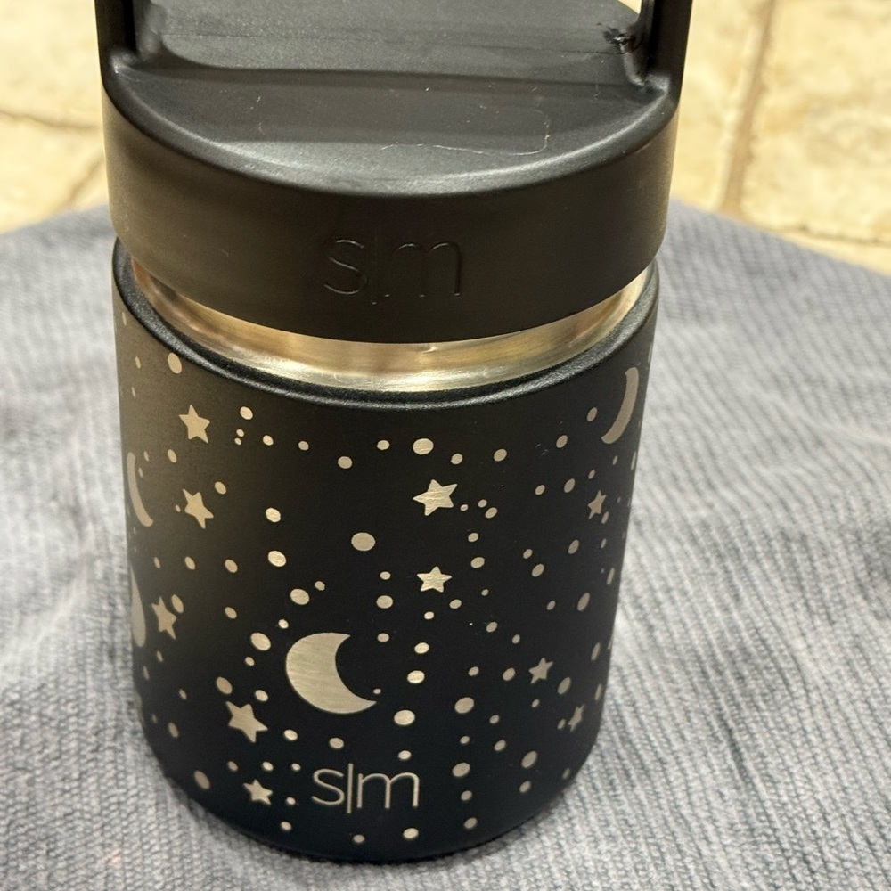 Simple Modern Black and Silver Starry Tumbler